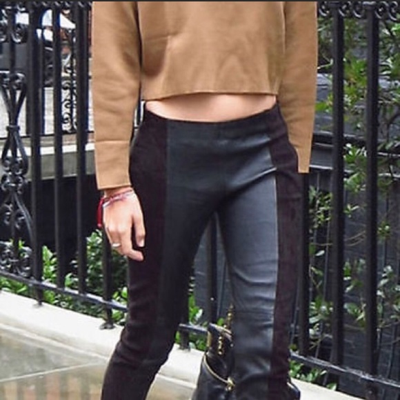 Zara Pants - Zara Faux Suede Leather Leggings Size Large